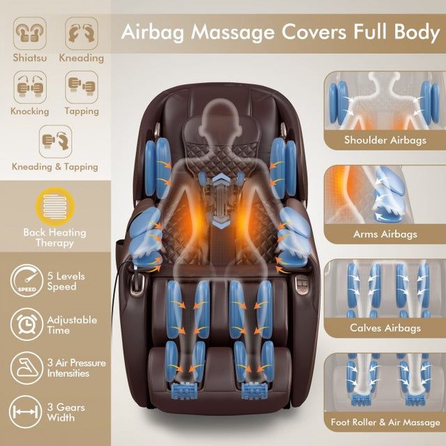 Relaxe Zero-Gravity Shiatsu Massage Chair With Heating (SL-Track) (EU)