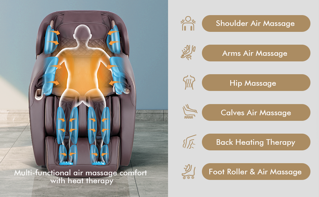 Relaxe Zero-Gravity Shiatsu Massage Chair With Heating (SL-Track) (EU)